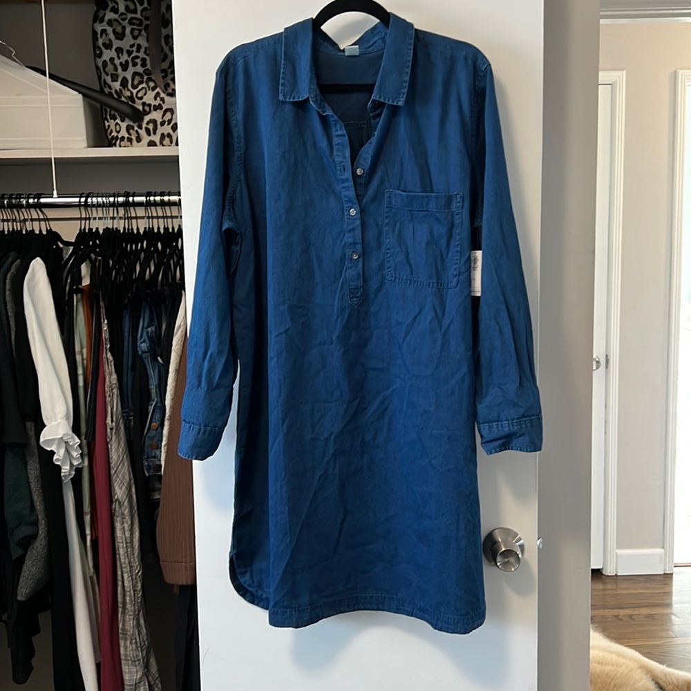 Old navy denim jean dress long sleeve xl